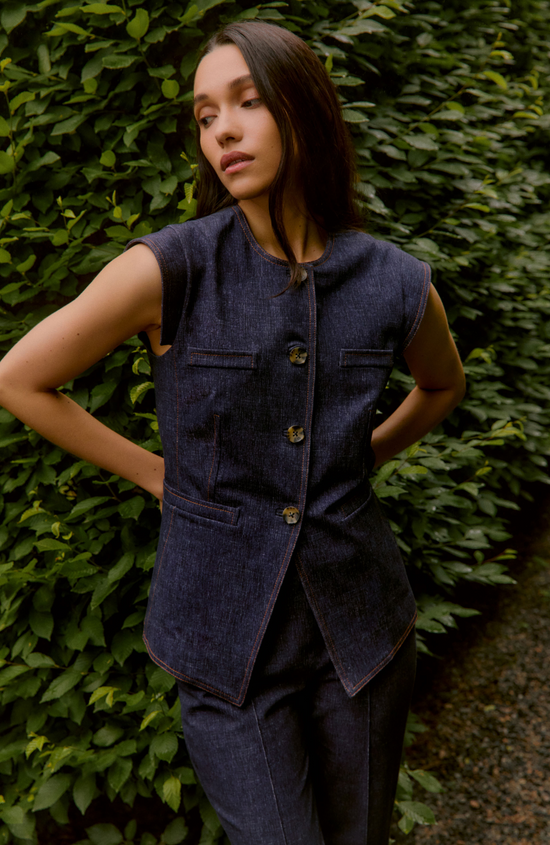 Stretch Denim Vest