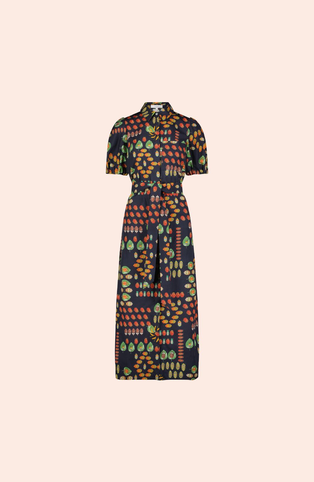 Garden Printed Cotton Shirt Dress