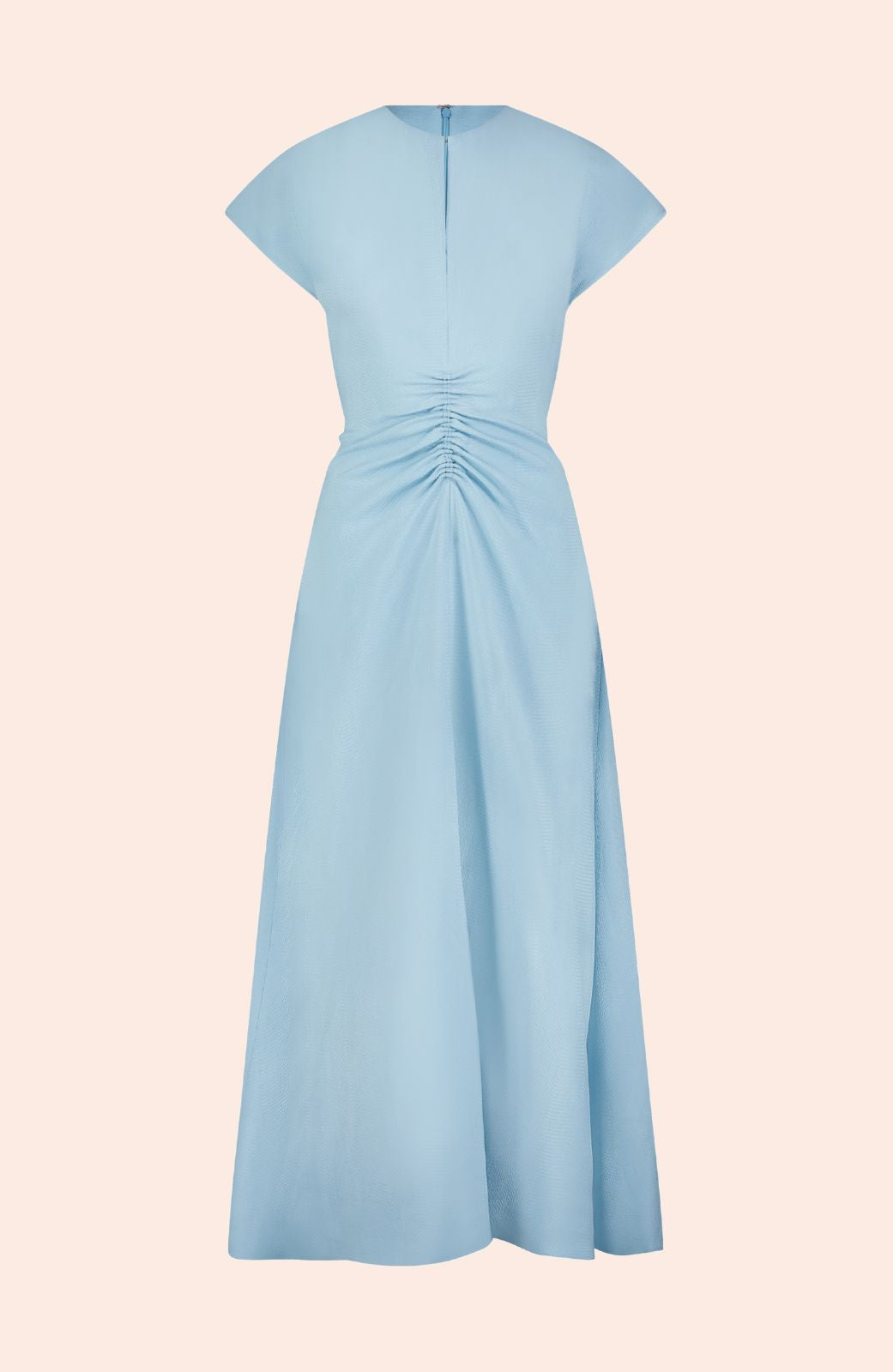 Textured Fluid Crepe Shirred Dress – Pearl by Lela Rose