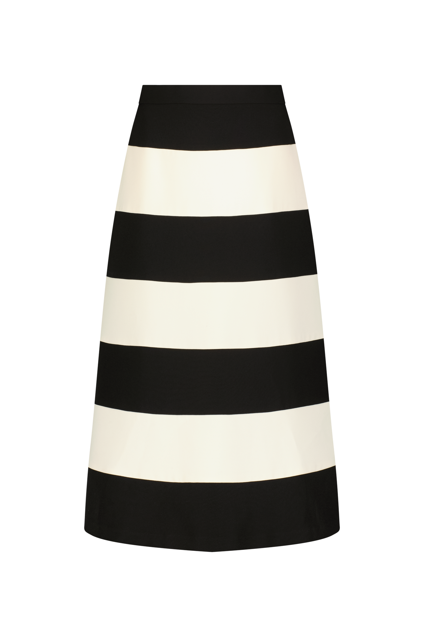 Stretch Crepe Color Block Skirt