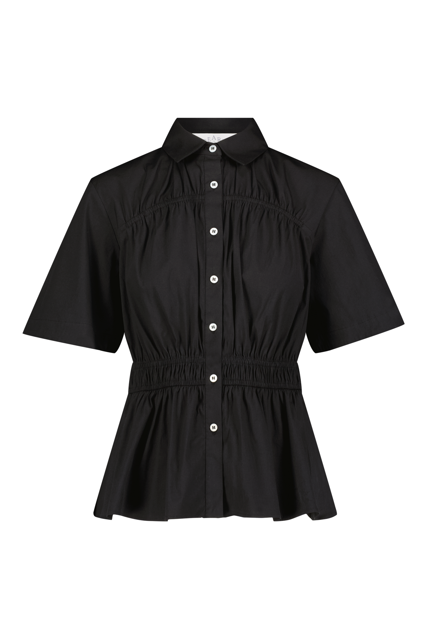 Cotton Poplin Ruched Top