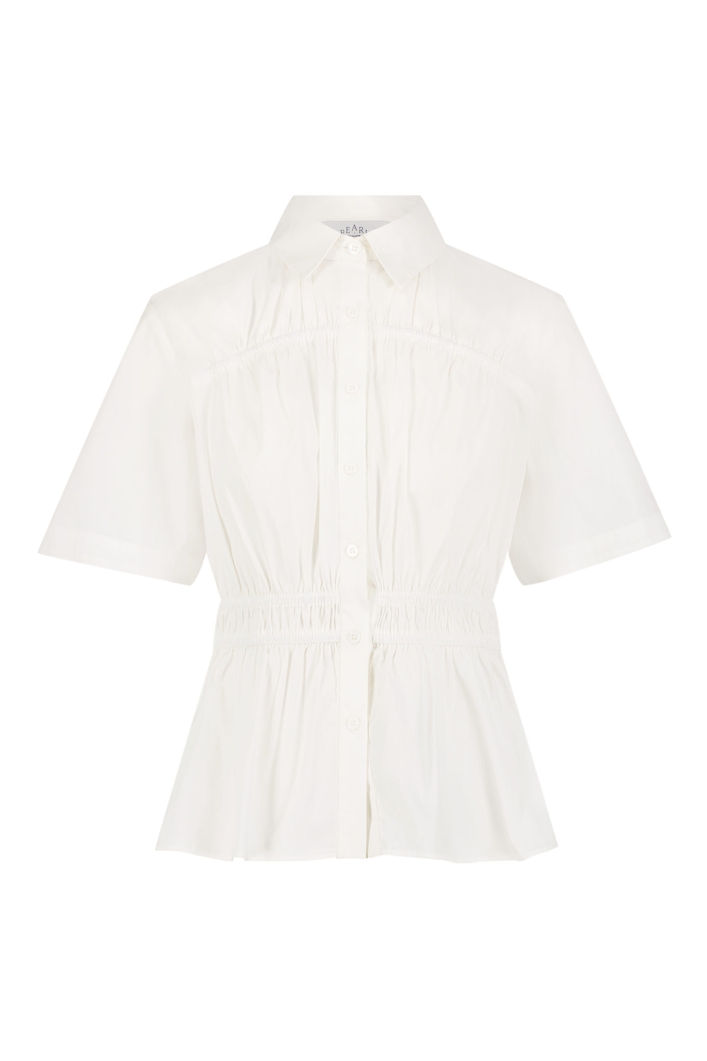Cotton Poplin Ruched Top