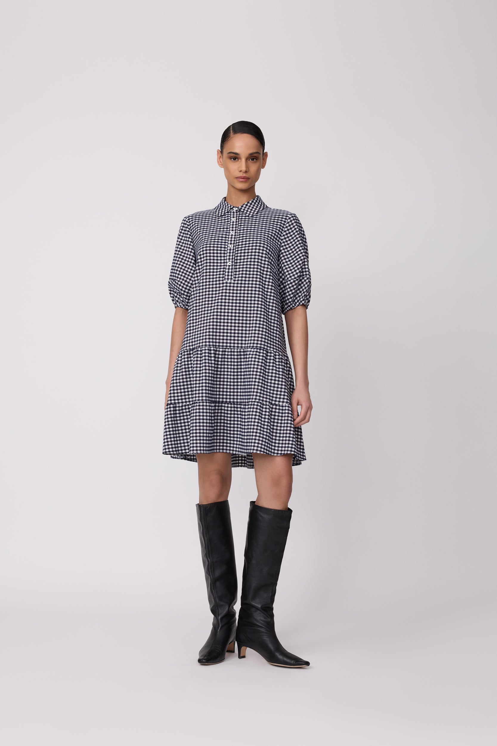 ミストレアス　Pearl Strap Sheer Plaid Dress ミストレアス Pearl Strap Sheer Plaid Dress（今夜20:00発売