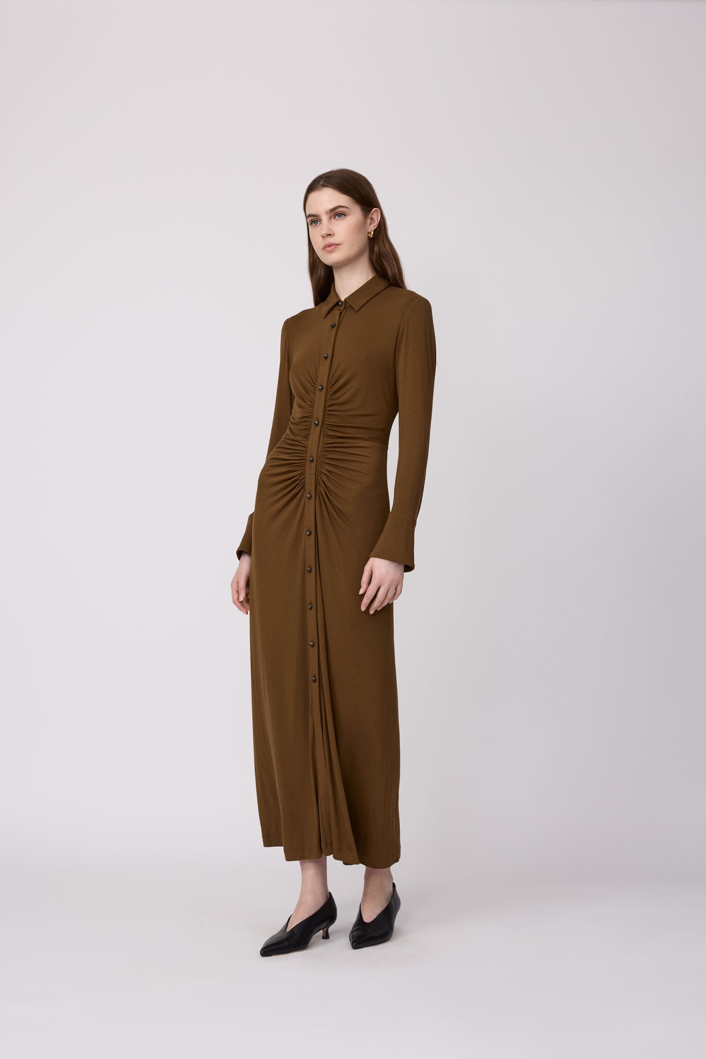 Jersey Shirred Dress