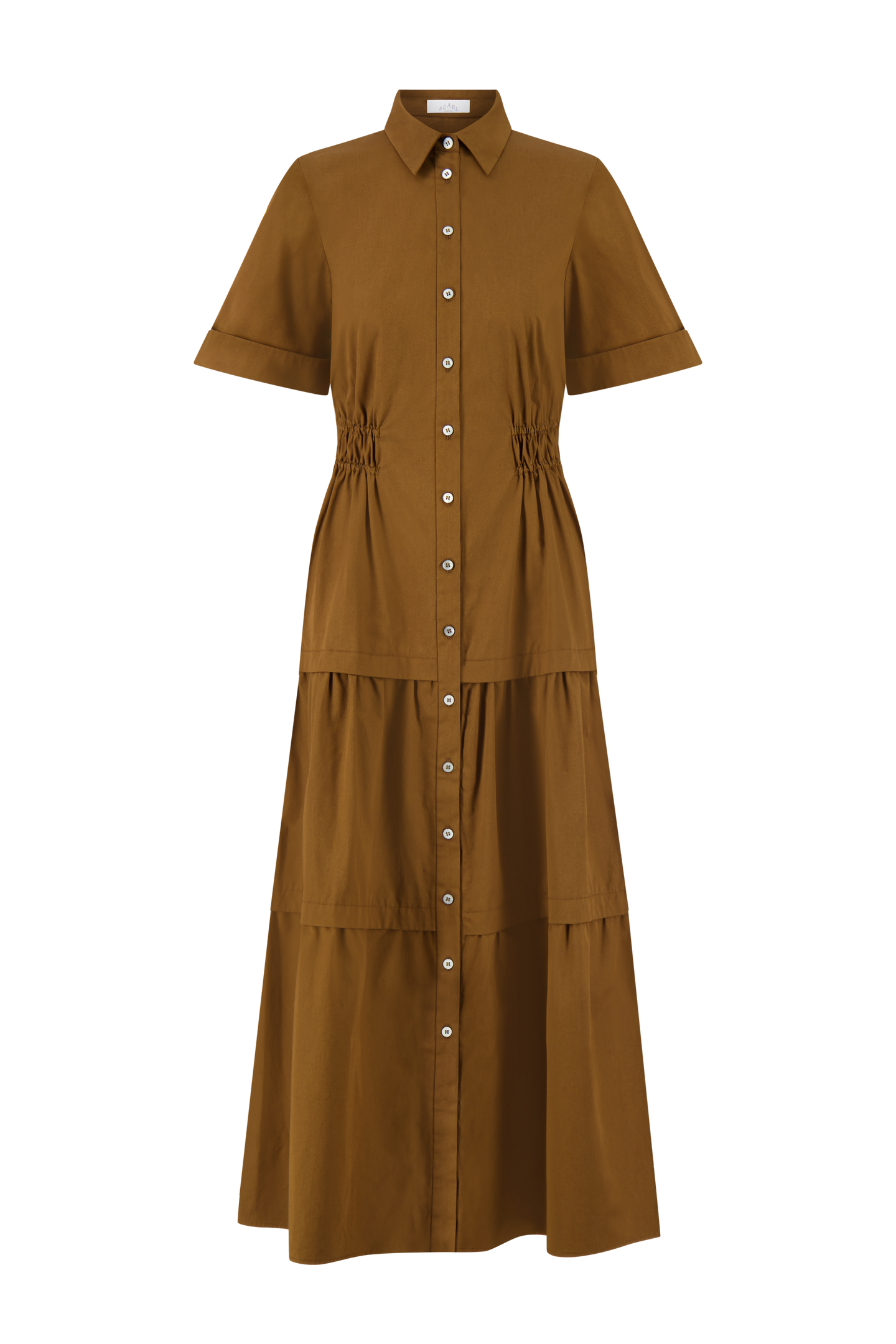 Coated Poplin Shirt Dress