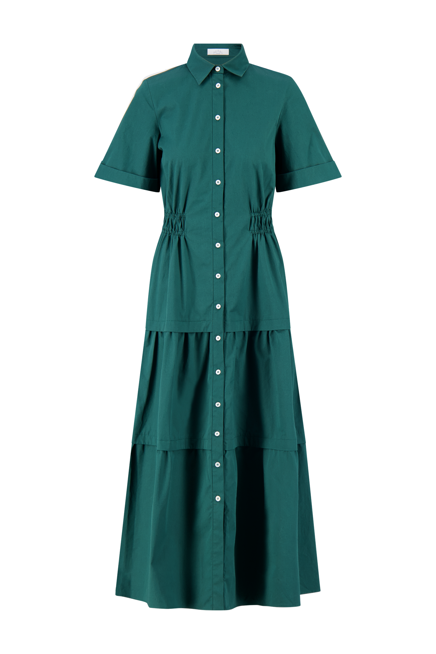 Coated Poplin Shirt Dress