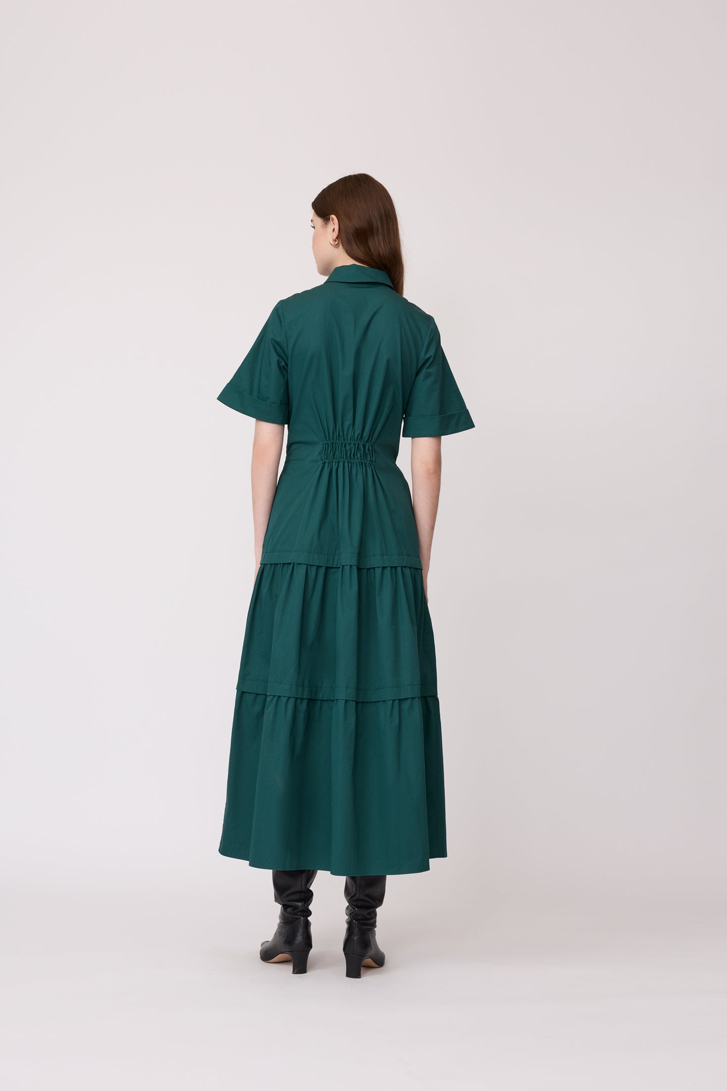 Coated Poplin Shirt Dress