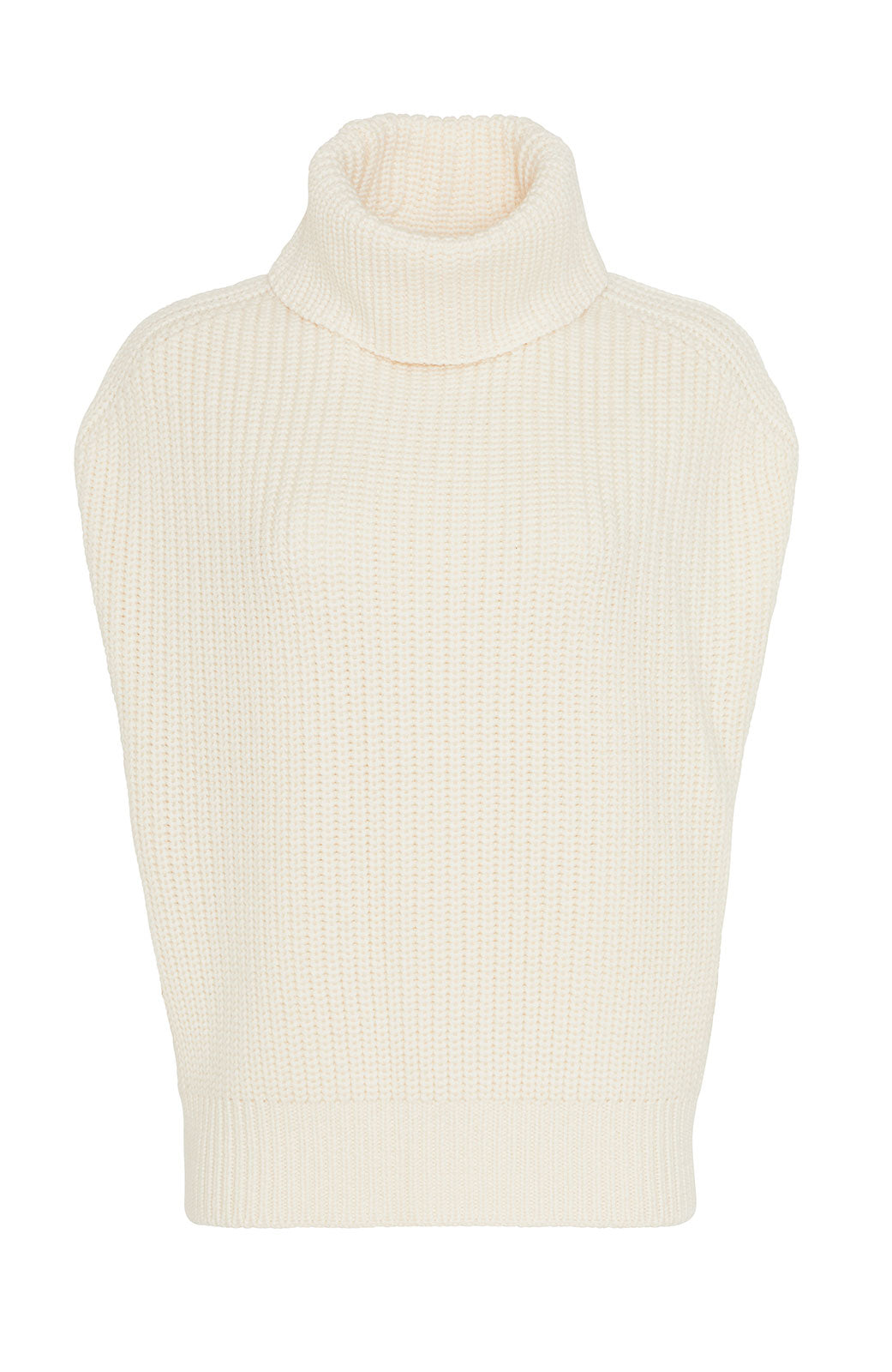 Sleeveless Turtleneck Sweater – Pearl by Lela Rose