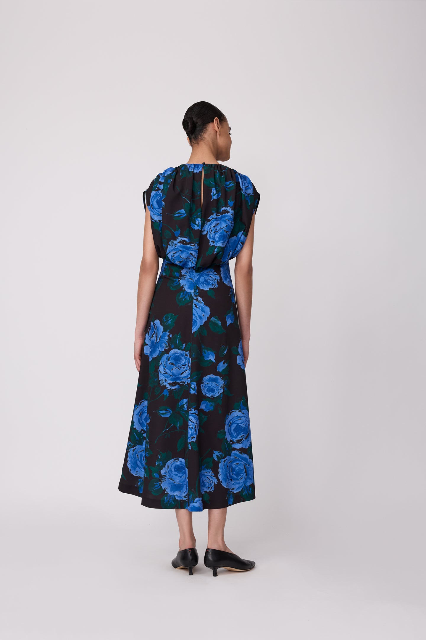 Rose Crepe Midi Dress