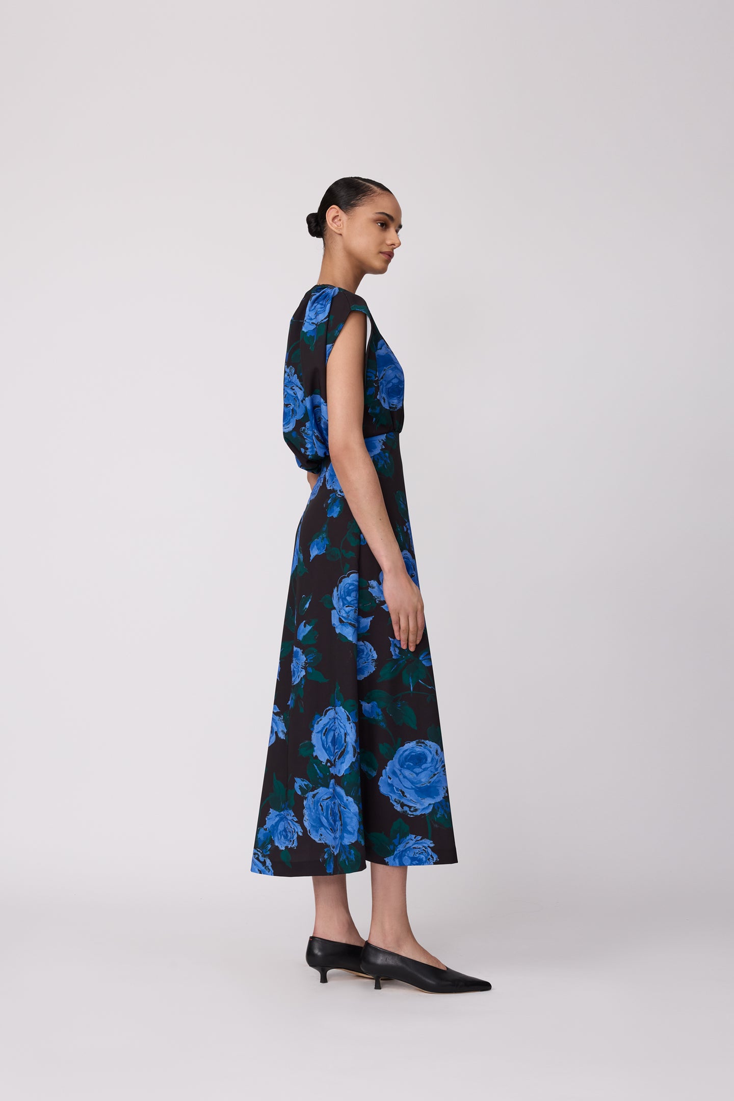 Rose Crepe Midi Dress