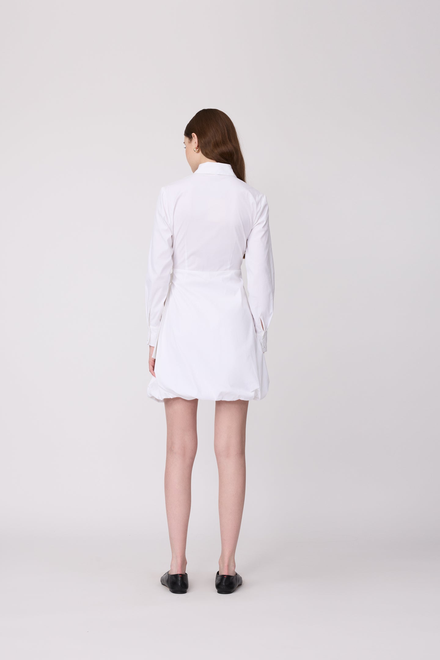 Cotton Poplin Bubble Hem Dress