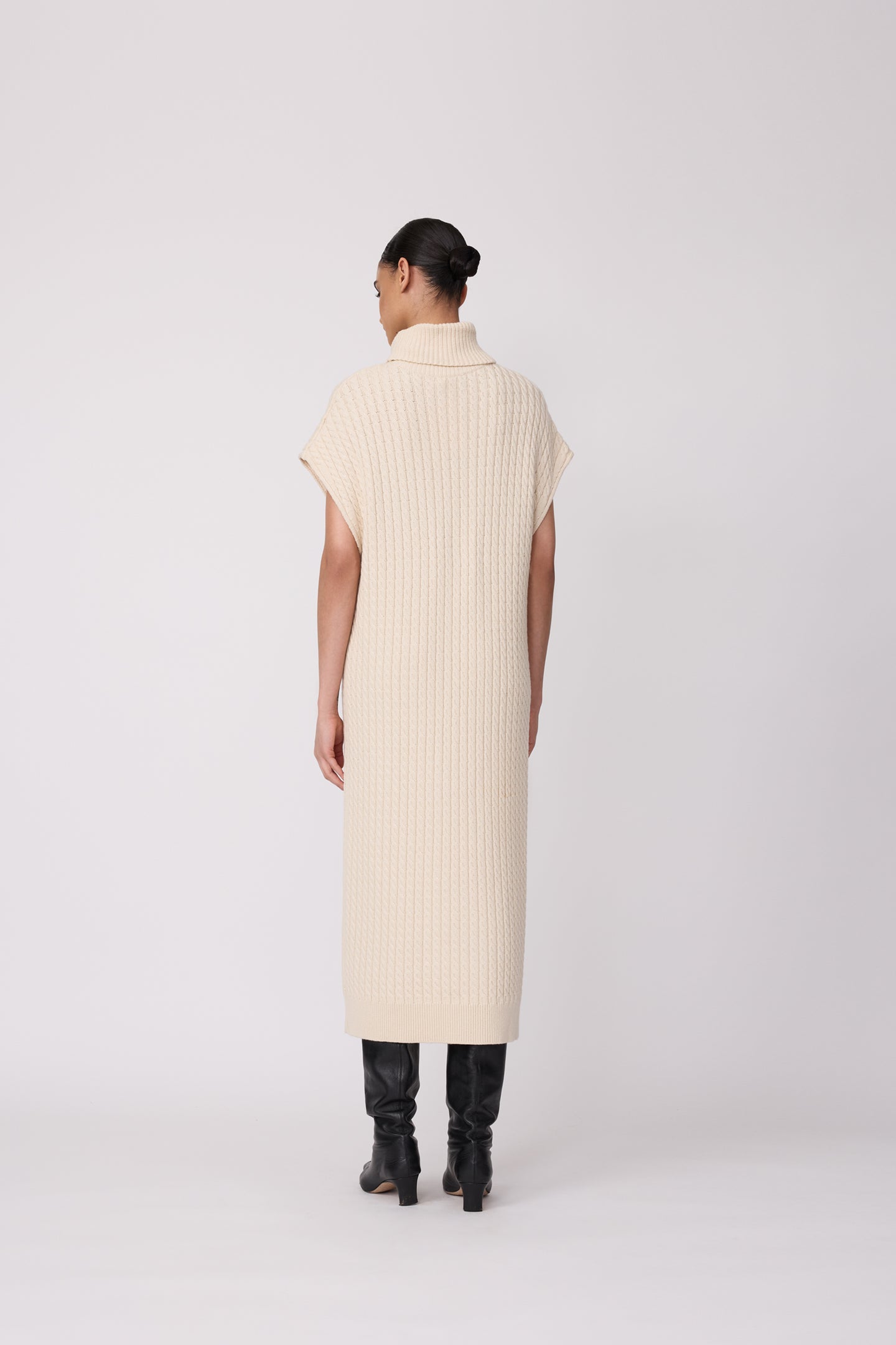 Sleeveless Cable Knit Dress