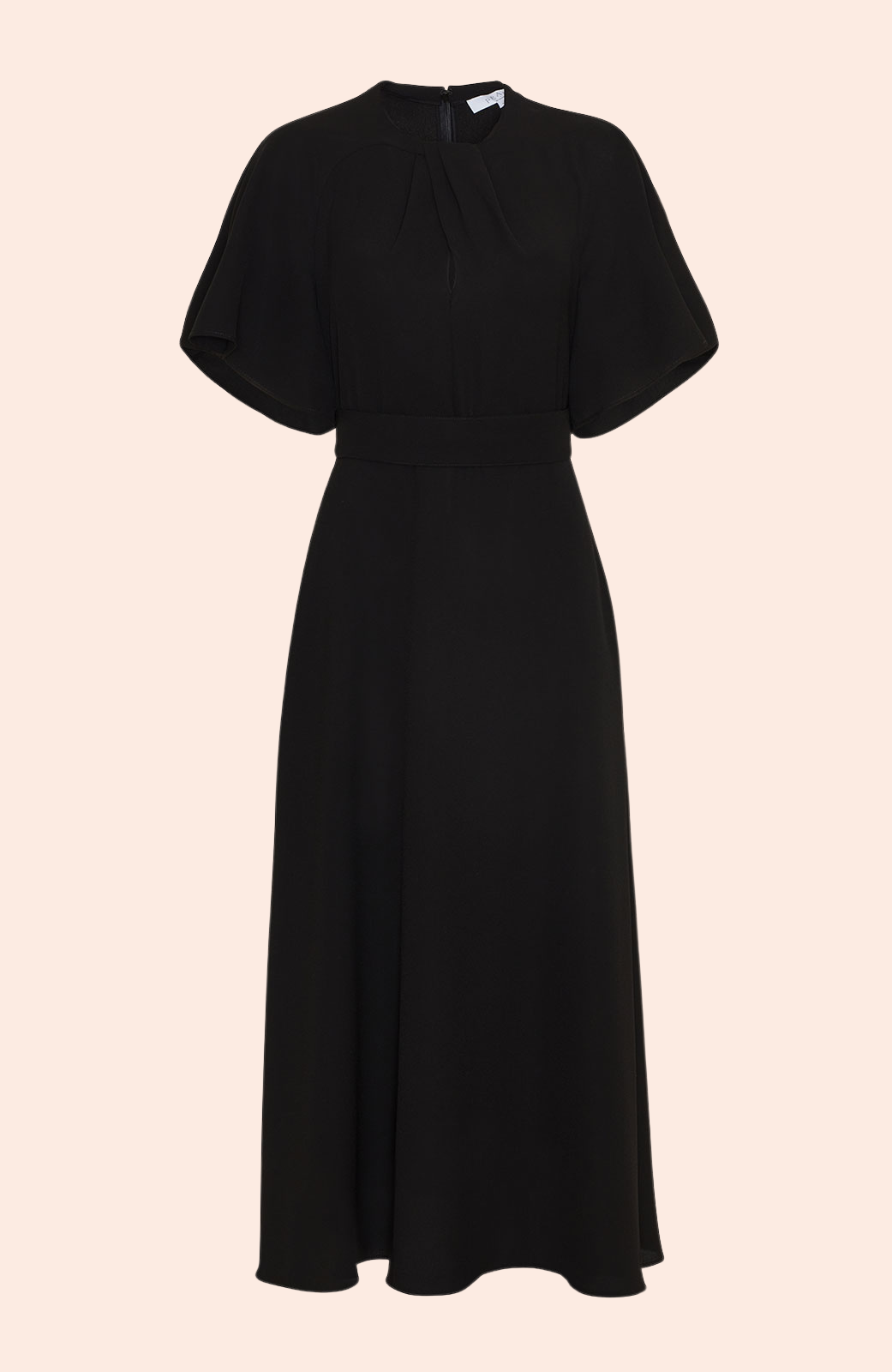 Fluid Crepe Midi Dress