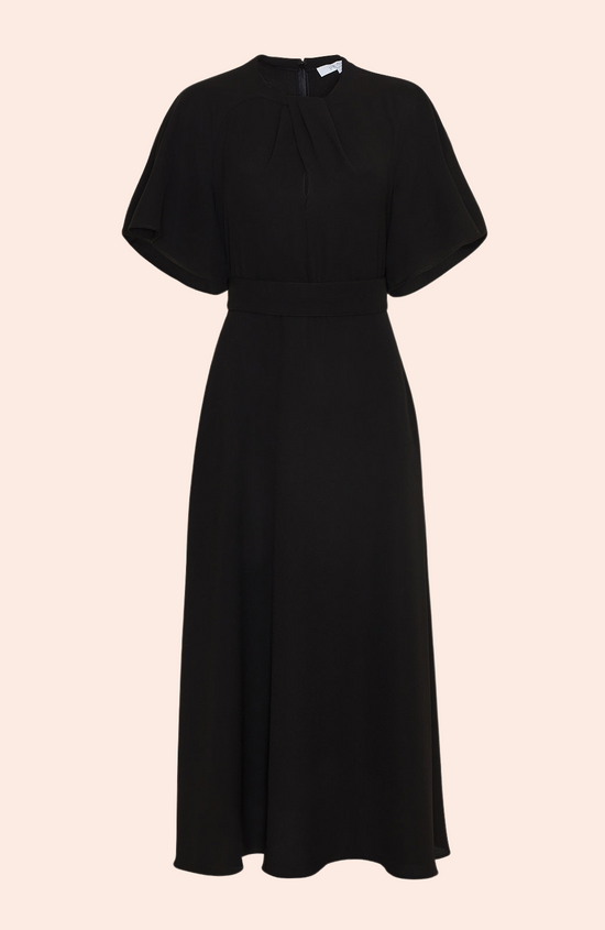 Fluid Crepe Midi Dress