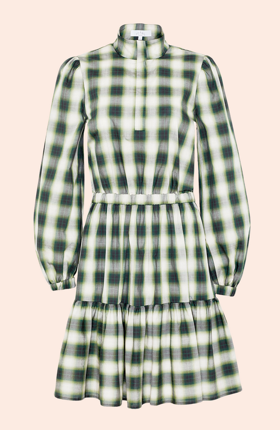 Plaid Poplin Shirt Dress