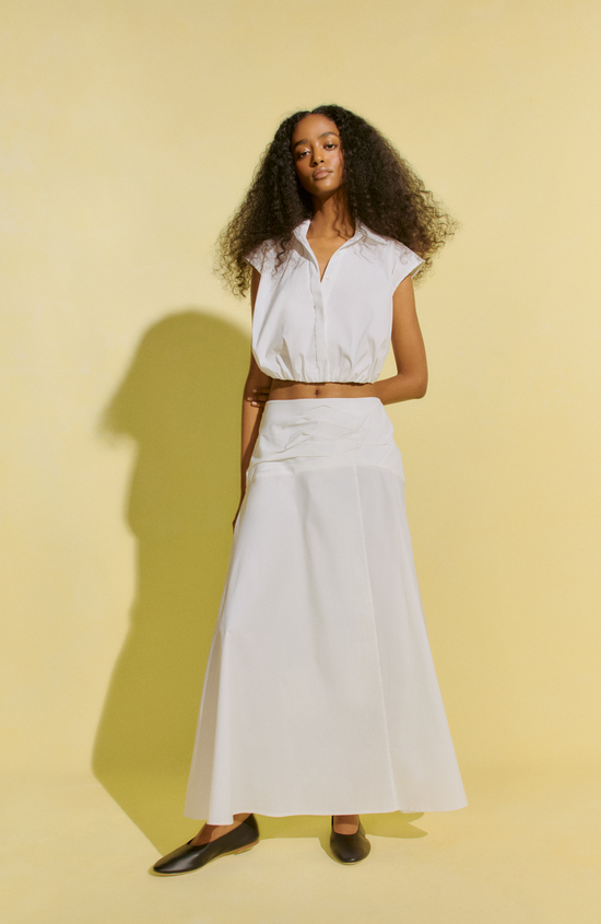 Cotton Poplin Sleeveless Shirt