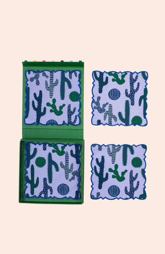 TML x Pearl by Lela Rose Cocktail Napkins (Cactus)