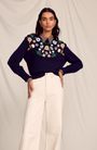 Floral Embroidered Sweater