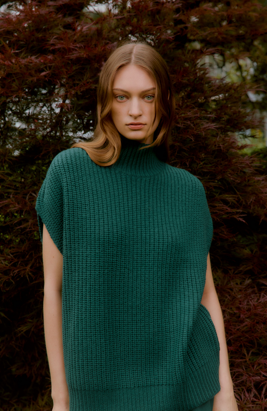 Sleeveless Turtleneck Sweater