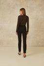 Ponte Twill and Suede Pant