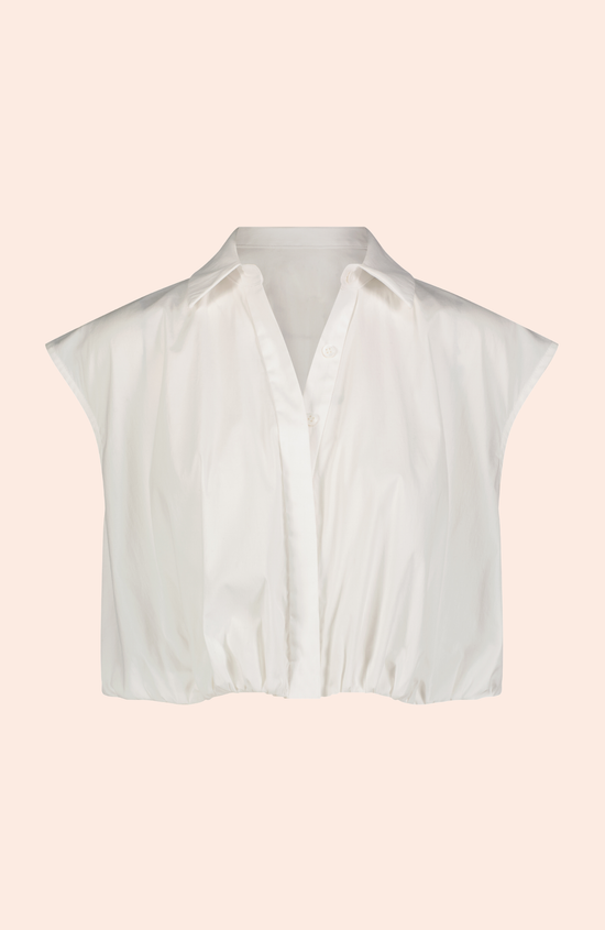Cotton Poplin Sleeveless Shirt