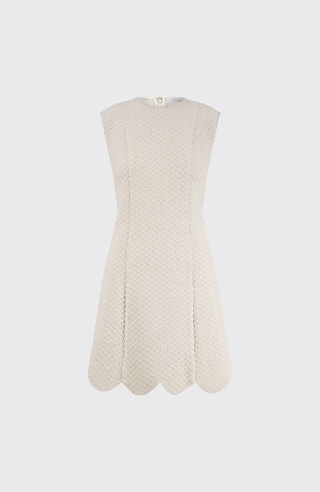 Textured Jersey Scallop Dress