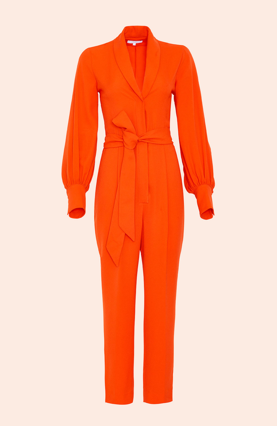 Fluid Crepe Full Sleeve Jumpsuit