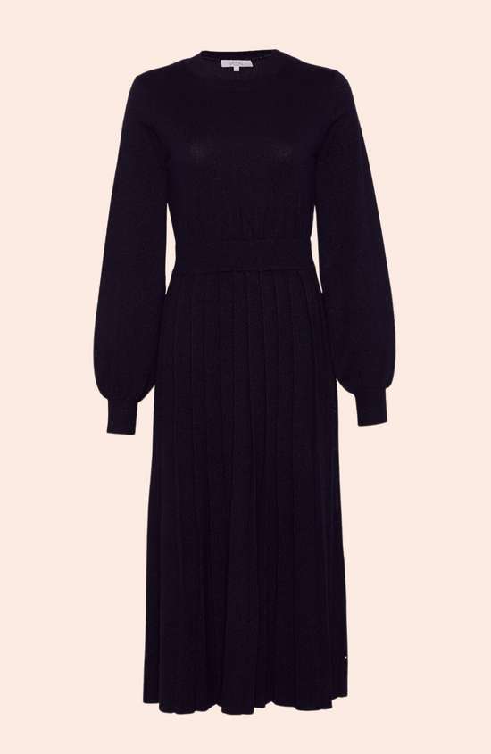 Pleated Knit Dress