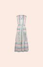 Striped Cotton Tiered Dress