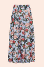 Floral Printed Crepe Pleated Skirt