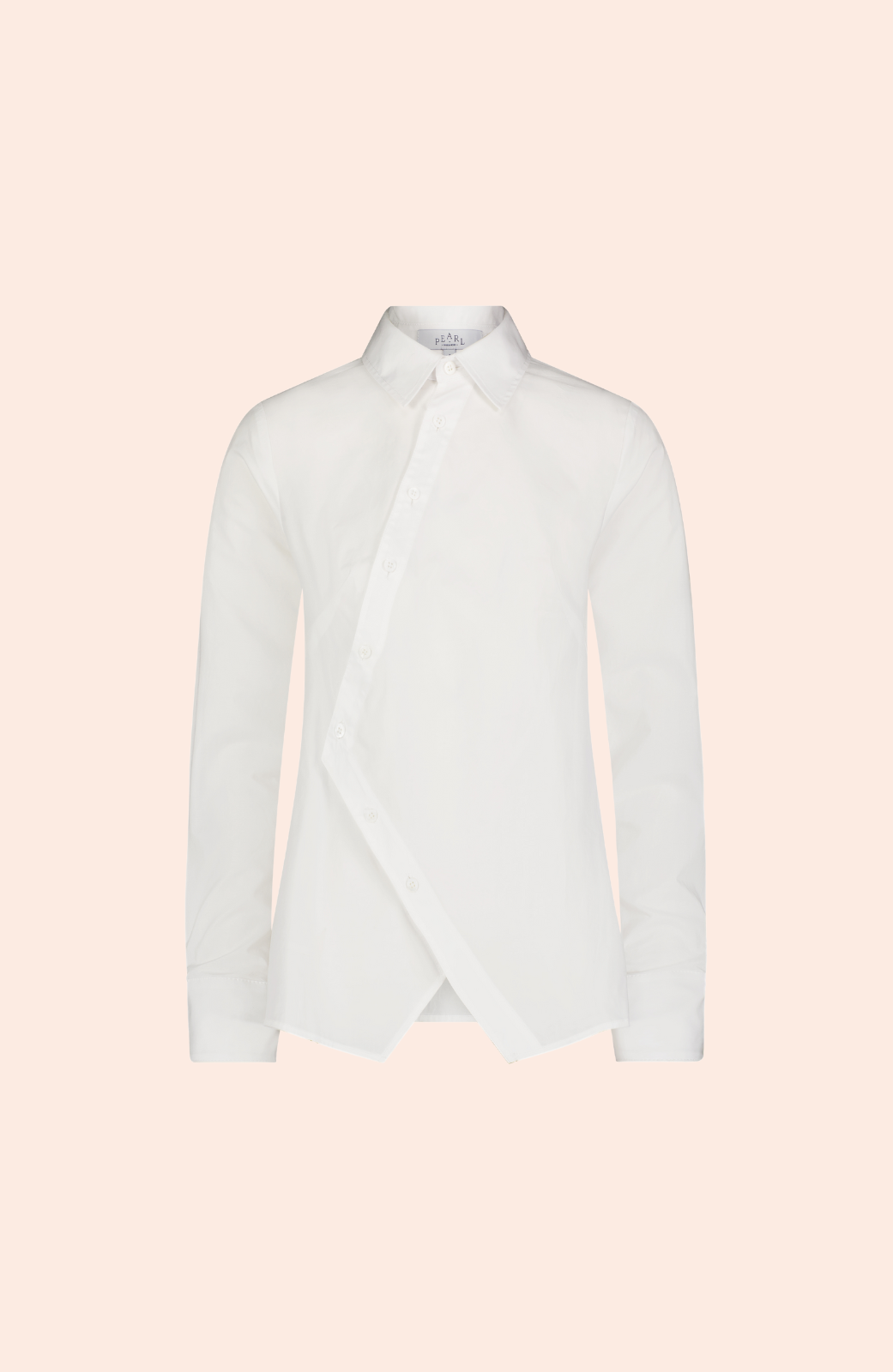 Asymmetric cotton poplin shirt