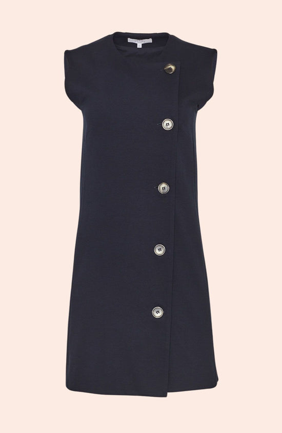 Ponte Button Front Dress