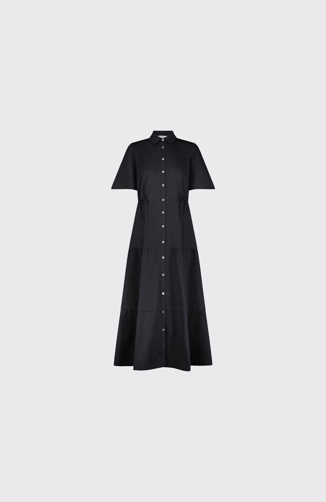 Coated Poplin Shirt Dress