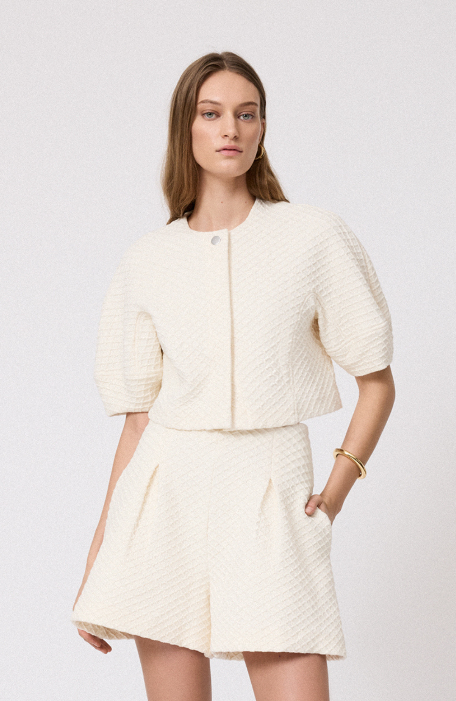 ジャケット PINKO Woman Jacket Pearl 104852A2EK I12 Pinko Eleodoro shiny nylon pea jacket for women 101597a11k