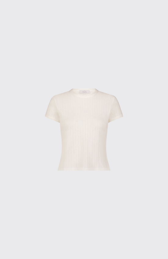 Cotton Pointelle T-Shirt