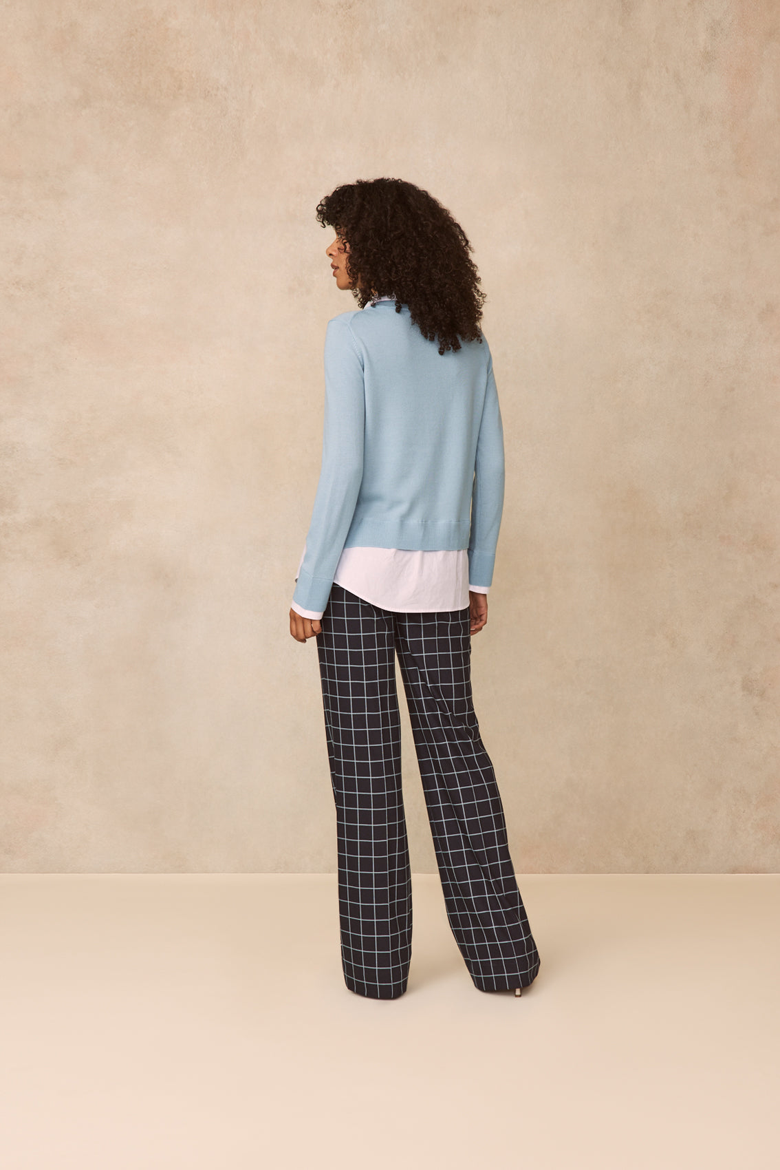 Poplin Combo Sweater