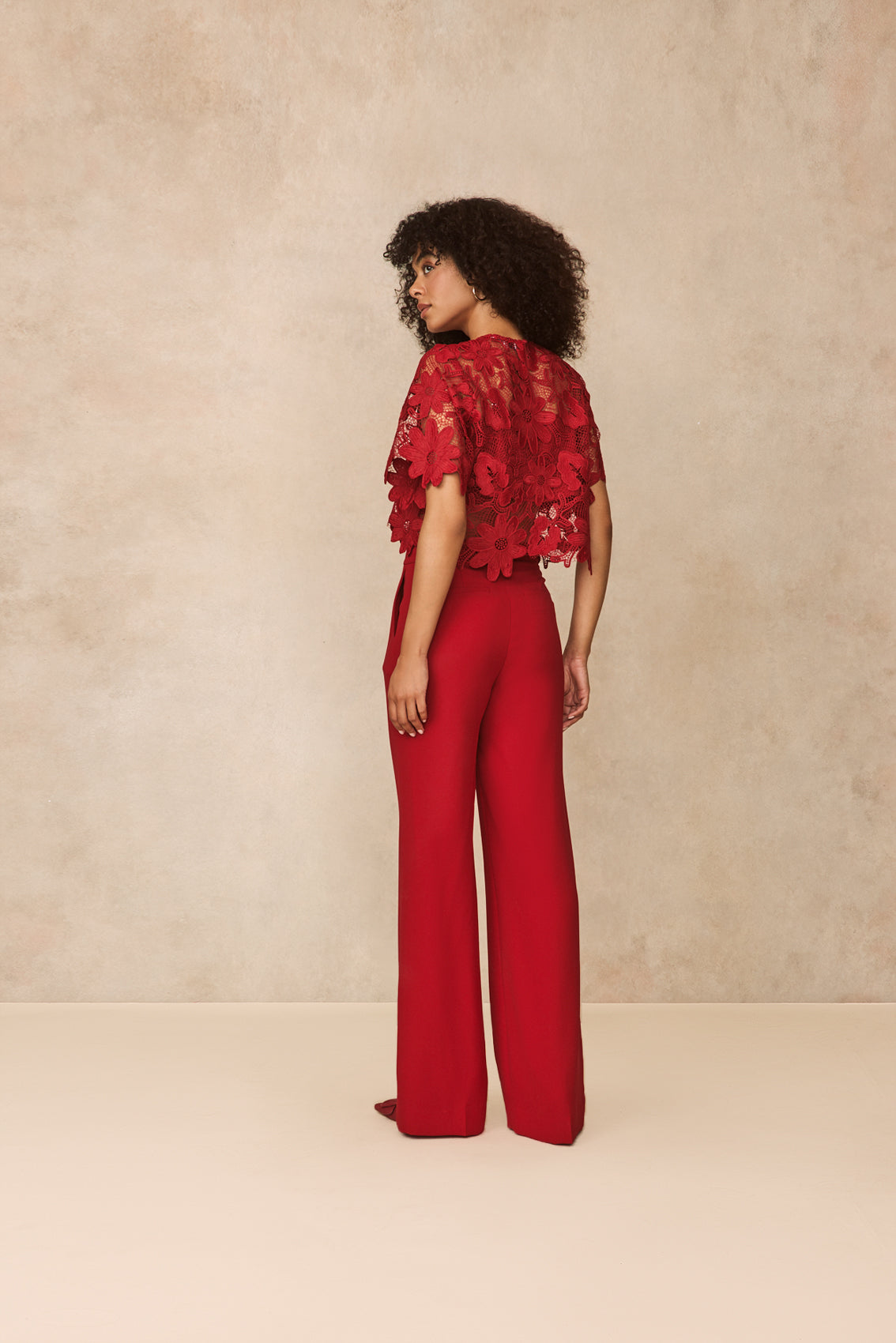 Floral Lace Scalloped Top