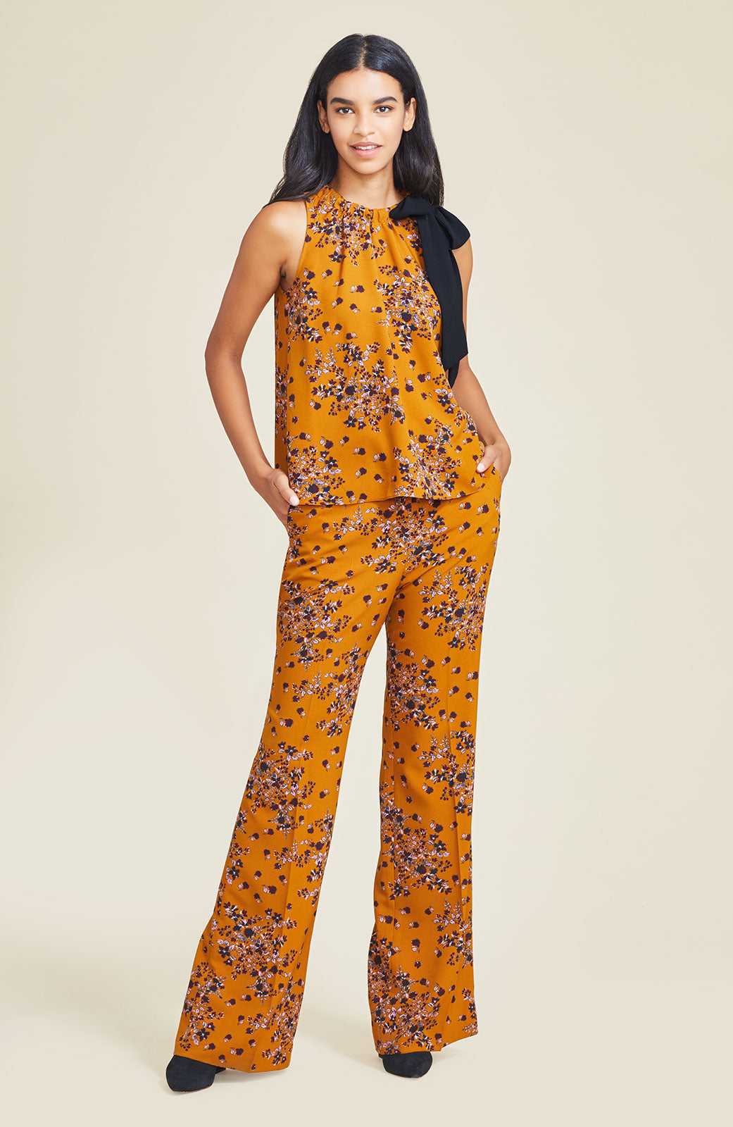 Floral Crepe Halter Top