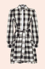 Plaid Poplin Shirt Dress