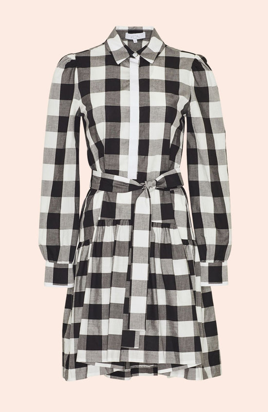 Plaid Poplin Shirt Dress