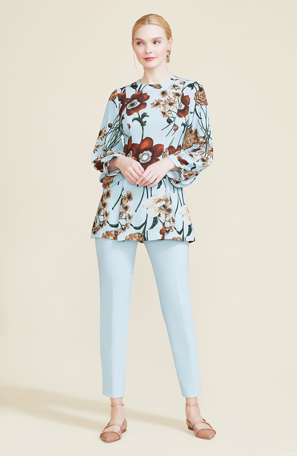 Floral Crepe Full Sleeve Top