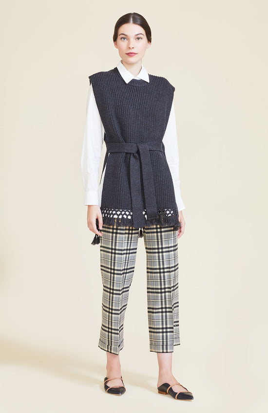 Belted Knit Vest