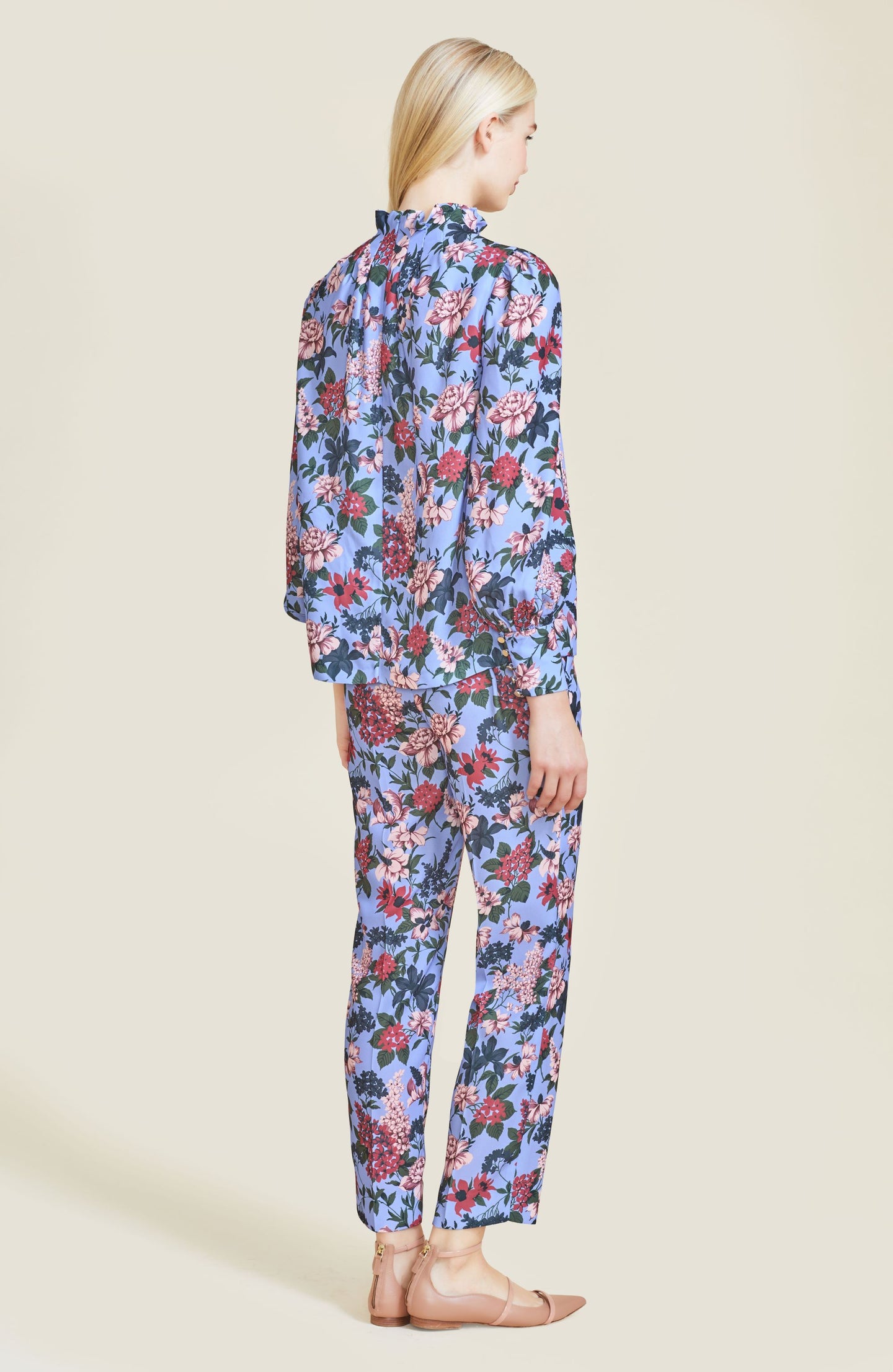 Floral Printed Crepe Erin Pant