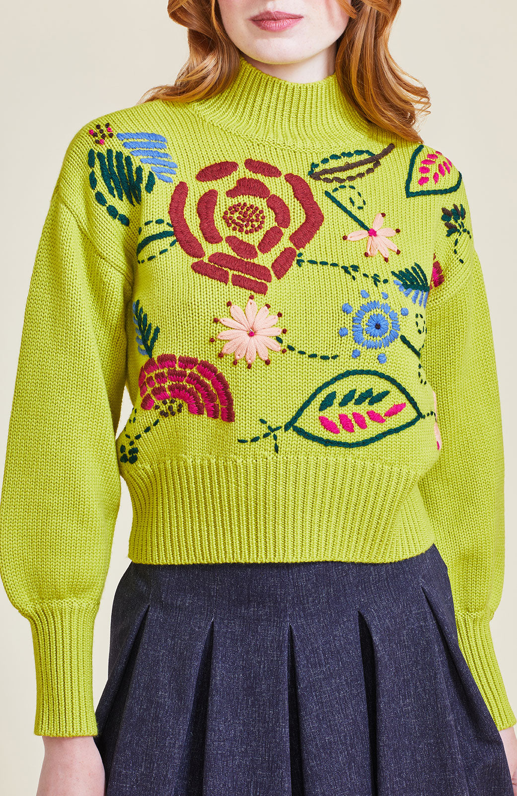 Embroidered Full Sleeve Sweater