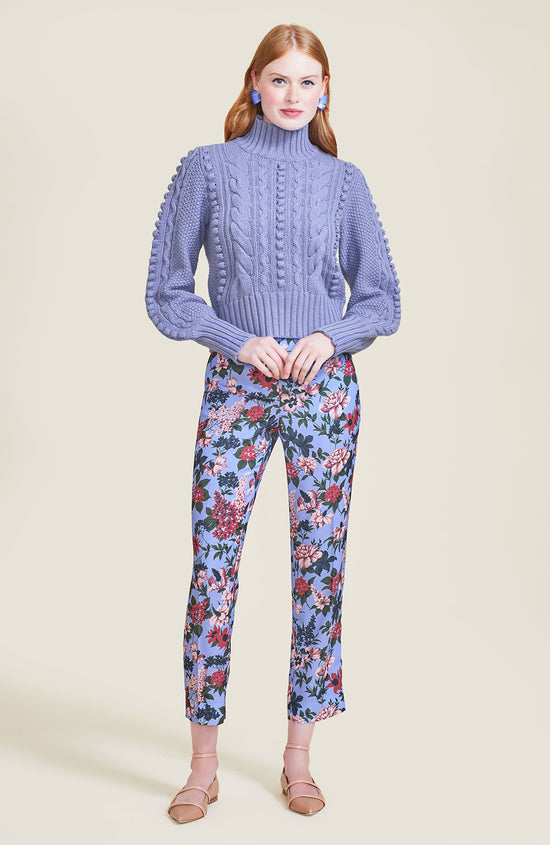 Floral Printed Crepe Erin Pant