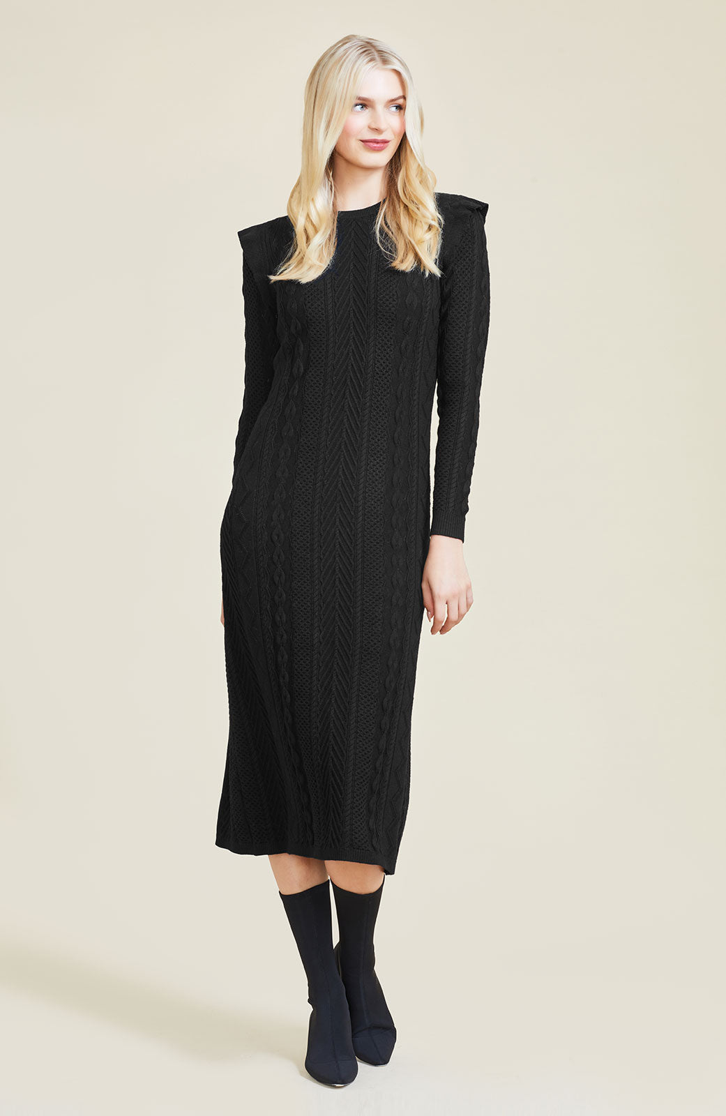 Pointelle Knit Dress