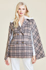 Plaid Mohair Cape
