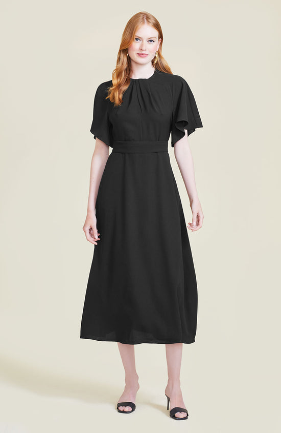 Fluid Crepe Midi Dress