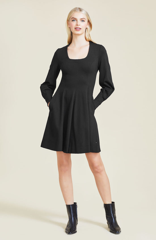 Ponte Square Neck Dress