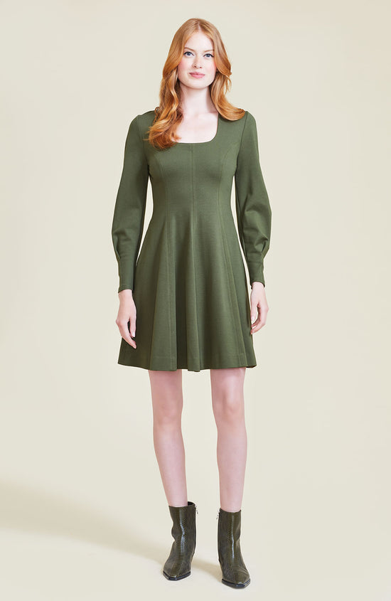 Ponte Square Neck Dress